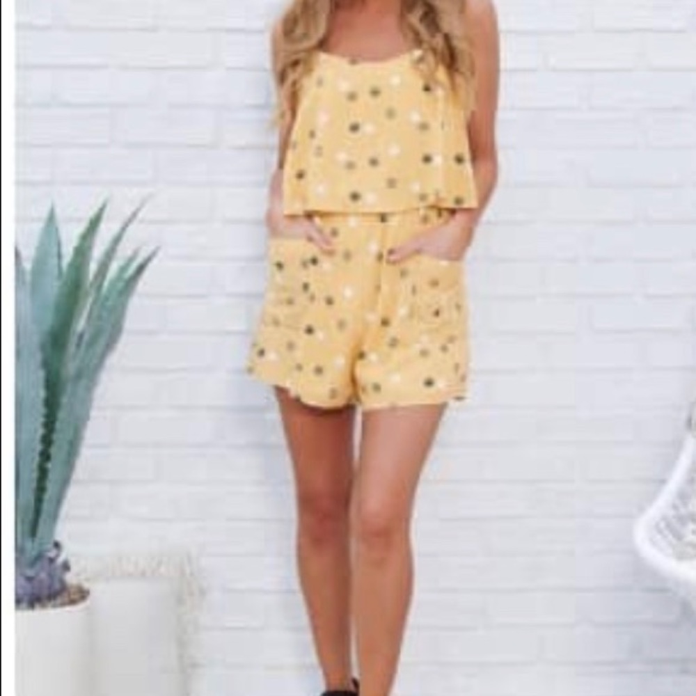 Polkadotted romper